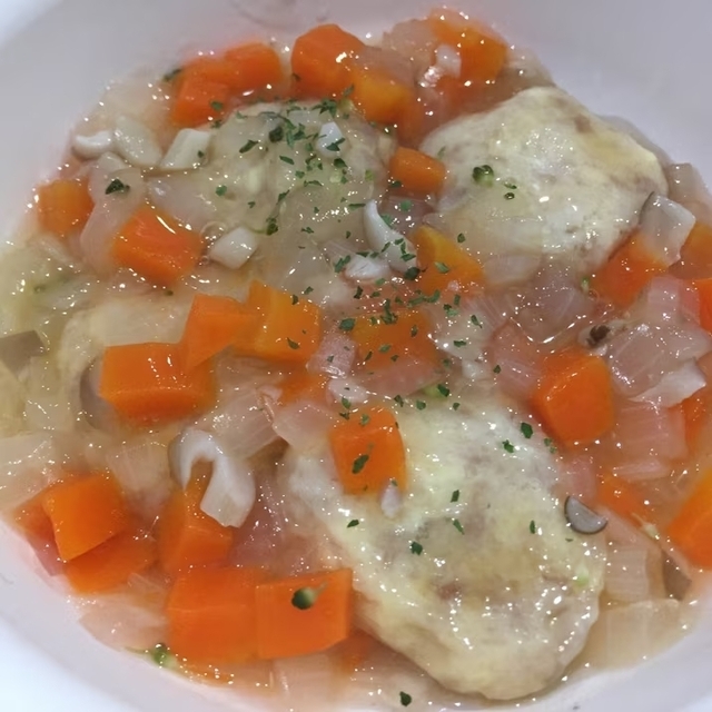 離乳食後期☆鶏豆腐ハンバーグの野菜あんかけ,離乳食,ハンバーグ,