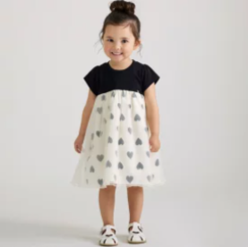 petit main（プティマイン）ハートチュールワンピース,子供服,90,ブランド