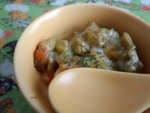 サツマイモのほうれん草グラタン☆離乳食,さつまいも,離乳食,後期