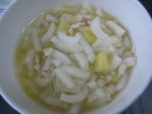 離乳食　さつまいもと鶏のあったかうどん♪,さつまいも,離乳食,後期