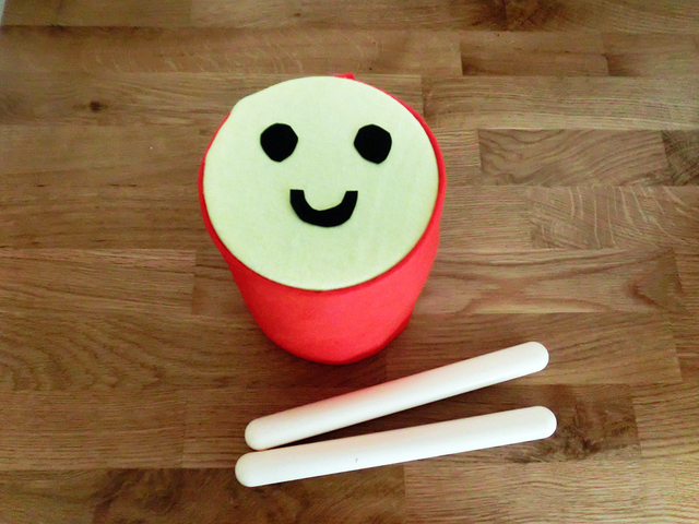 ミルク缶 太鼓 手作り 作り方,100均,手作り,おもちゃ