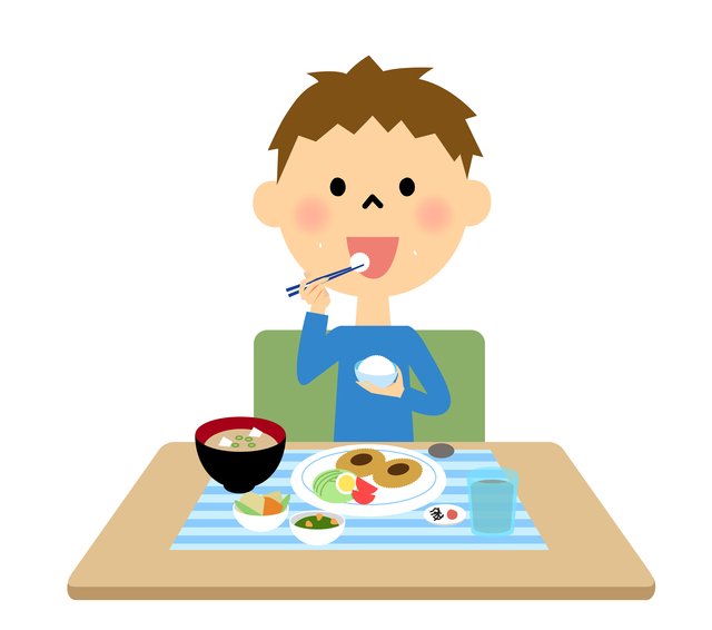 ごはんを食べる男の子,食事マナー,