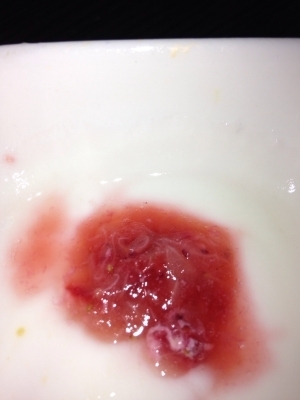 離乳食 イチゴヨーグルト,離乳食,ヨーグルト,