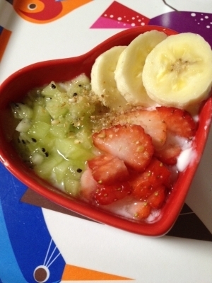 離乳食☆フルーツヨーグルト,離乳食,ヨーグルト,