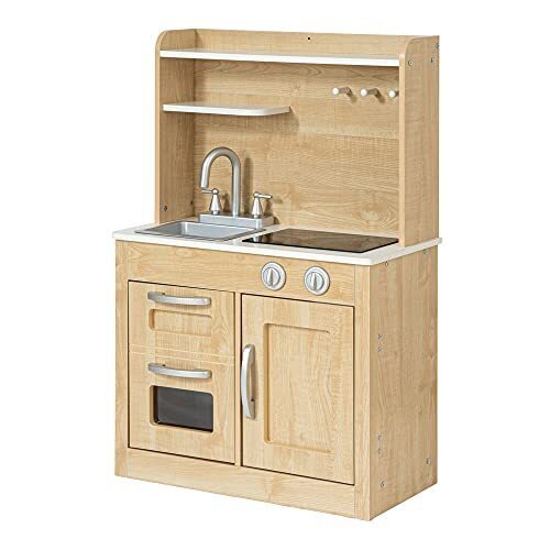 アイリスプラザ おままごとキッチン 木製 誕生日 台所 おもちゃ収納 食材 知育玩具 コンロ ミニキッチン おもちゃキッチン ナチュラル OMCK-892,ままごと,おもちゃ,
