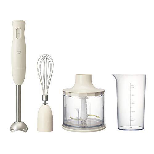 BRUNO ブルーノ マルチスティックブレンダー アタッチメント 3種 (ブレンダー ホイッパー チョッパー) ミキサー スリム コンパクト おしゃれ お洒落 かわいい 可愛い 多機能 アイボリー BOE034-IV,離乳食,ブレンダー,