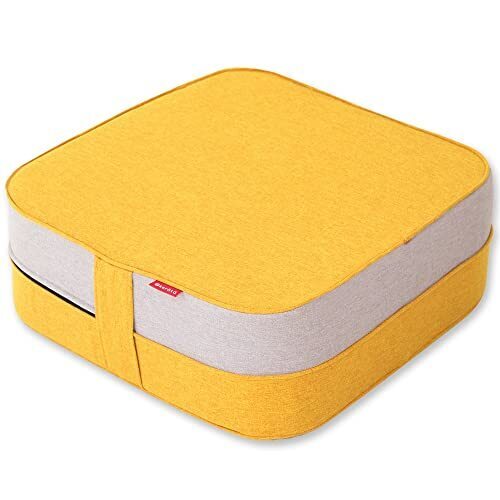 (ケラッタ) トランポリン クッション 【FUN FUN JUMPER】室内用 こども コイルスプリング搭載 大きめ 50×50cm (レモン),ミニトランポリン,