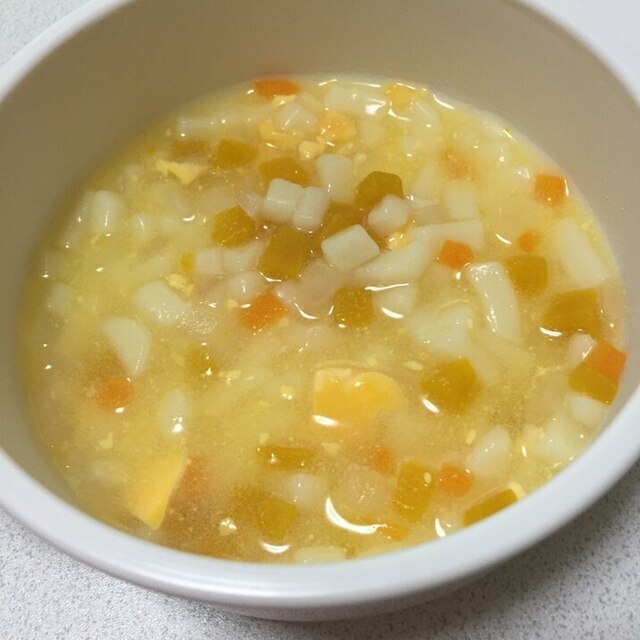 離乳食☆中期☆たまごうどん,離乳食,中期,かぼちゃ