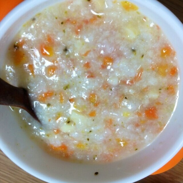 離乳食中期 豆腐トマト人参粥,離乳食,中期,トマト