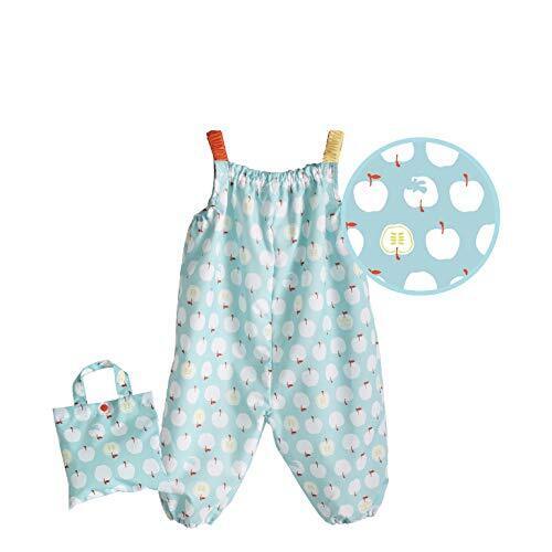 小川(Ogawa) キッズプレイウェア 子供 お砂場着 90cm クッカヒッポ リンゴ 汚れにくい 裾にゴム付き はっ水 バック型収納袋付 83174,砂場セット,砂遊び,