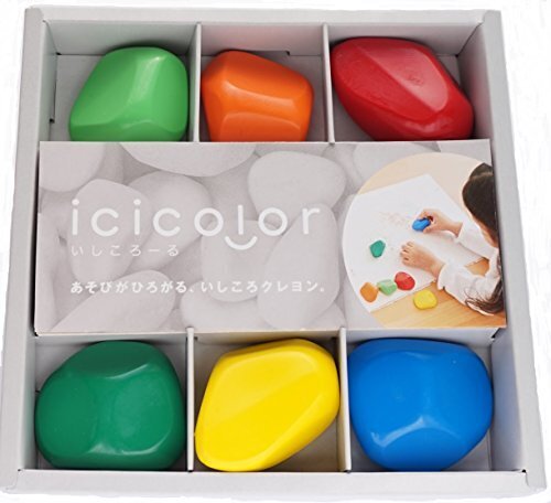 icicolor (イシコロール) 6色セット,1歳,クレヨン,