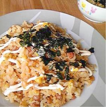 めちゃ簡単！納豆チャーハン　（離乳食の完了期にも） ,離乳食,チャーハン,