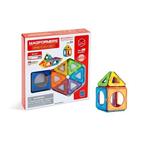 ボーネルンド (BorneLund) マグ・フォーマー (MAGFORMERS) ベーシックプラスセット [ 14ピース ] 3歳頃から 知育玩具 磁石 マグネット ブロック MF715013,知育玩具,3歳,おすすめ