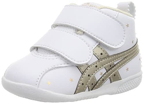 [スクスク] ファーストシューズ ファースト~セカンド ベビー ミッドカット ホワイト/シャンパンゴールド223 13.0 cm,ファーストシューズ,