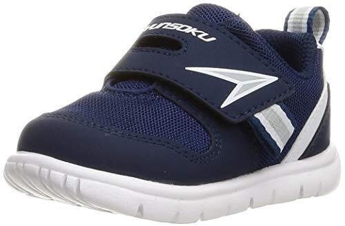 [シュンソク] ベビーシューズ スニーカー 幅広 軽量 足育 12~15cm 男の子 女の子 SJB 9520 ネイビー 13.5 cm,ファーストシューズ,