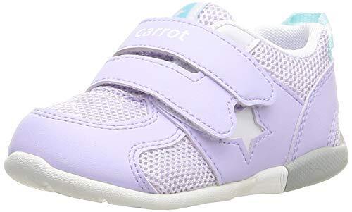 [キャロット] ベビーシューズ スニーカー 運動靴 幅広 3E 12~14.5cm 男の子 女の子 ベビー CR B120 パープル 14.5 cm,ファーストシューズ,