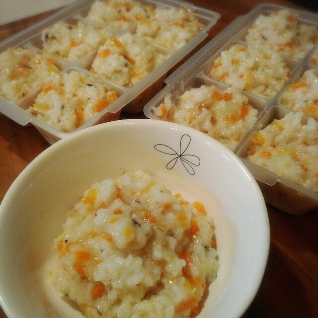 離乳食後期★さば水煮缶で三倍粥の炊き込みご飯,離乳食,炊き込みご飯,レシピ