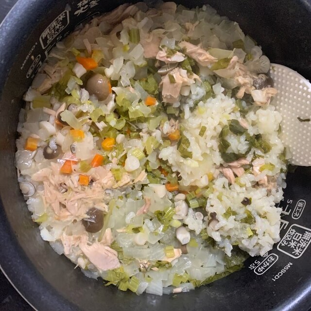 離乳食後期⭐️小松菜とツナの簡単炊き込みご飯,離乳食,炊き込みご飯,レシピ