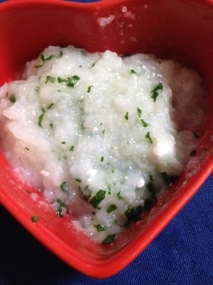 離乳食☆小松菜チーズリゾット｜中期,離乳食,チーズ,