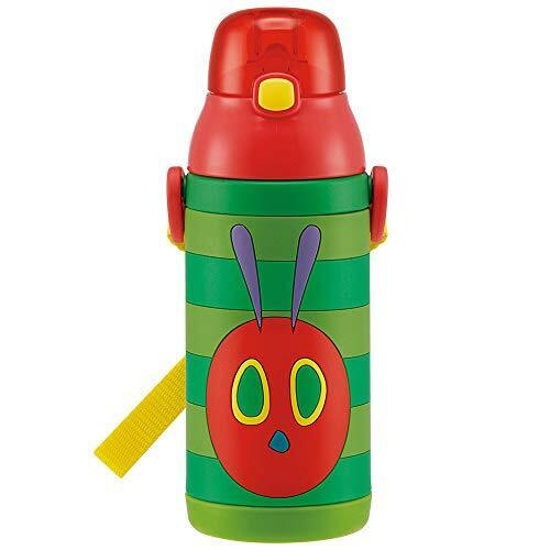 スケーター(Skater) ステンレス 子供用 水筒 380ml ストロー飲み 3D はらぺこあおむし SSPV4,水筒,1歳,