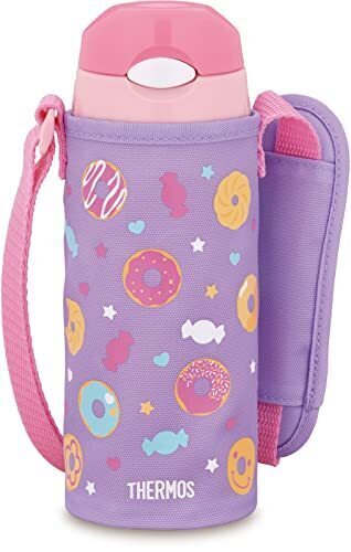 サーモス 水筒 真空断熱ストローボトル 400ml パープルピンク 子供用 通園通学 保冷専用 FHL-403F PL-P,水筒,1歳,