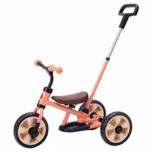 野中製作所 へんしん! サンライダーNEO マットオレンジ,赤ちゃん,三輪車,