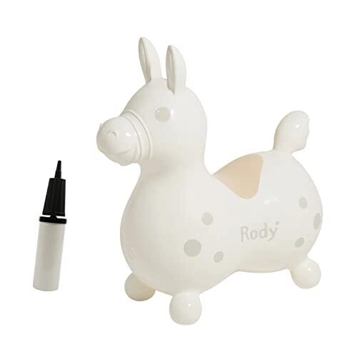 【公式】 ロディニーノニーノ RODY nino nino ホワイト バランスボールトイ 体幹 出産祝い 誕生日 プレゼント ギフト イタリア製 ポンプ付 2歳 3歳 RODY 乗用玩具 ポンプ付き インテリア【正規品】,おもちゃ,2歳,