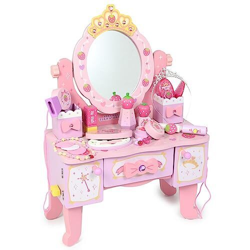 マザーガーデン 野いちご ティアラ ドレッサー ピンク 2022 木のおもちゃ 鏡台 ままごとセット 263-21582,4歳,誕生日プレゼント,