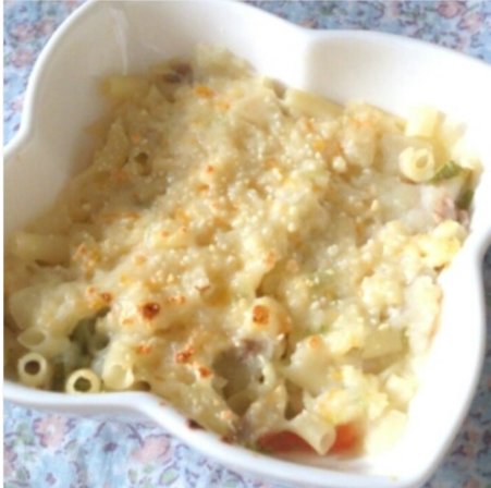 離乳食中期後半～☆鮭とじゃがいものマカロニグラタン,離乳食,グラタン,