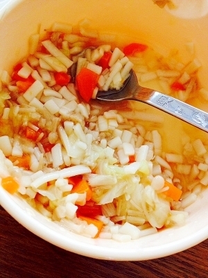 離乳食☆エノキと人参とキャベツ入りのうどん,離乳食,えのき,