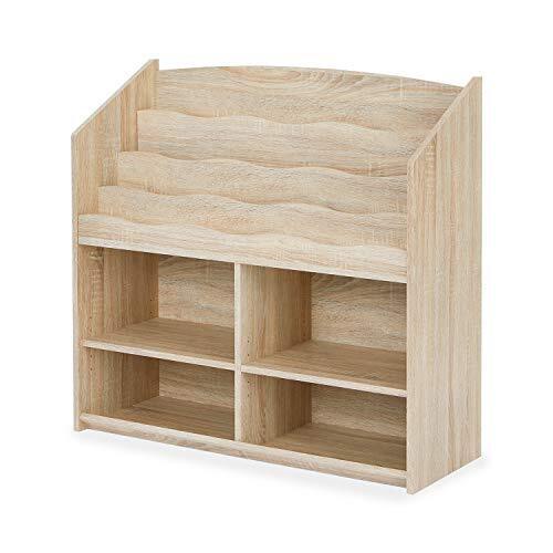 LOWYA ロウヤ 絵本棚 絵本ラック 棚 スリム 子供 子ども用シェルフ ランドセルラック 教科書 収納 御洒落 幅90cm ラック 単体 オーク,絵本,収納,