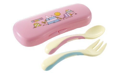 リッチェル Richell おでかけランチくん スヌーピー にぎにぎスプーン・フォーク(ケース付),ベビー,フォーク,