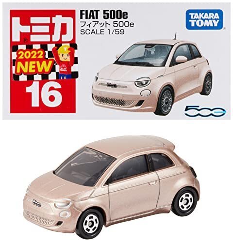 タカラトミー 『 トミカ No.16 フィアット 500e (箱) 』 ミニカー 車 おもちゃ 3歳以上 箱入り 玩具安全基準合格 STマーク認証 TOMICA TAKARA TOMY,トミカ,おもちゃ,
