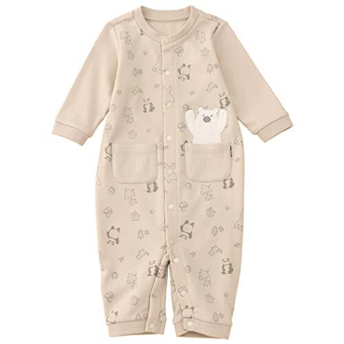 (コムサ イズム) COMME CA ISM 動物アップリケ付き ツーウェイオール(50-70サイズ) 23-42EY02-202 50～70cm ベージュ,ベビー服,ブランド,