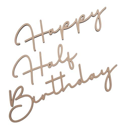 木製 Happy Half Birthday レターバナーtypeD ハーフバースデー ハーフバースデー飾り 成長記録 月齢カード 月齢フォト シンプル モダン おしゃれ マンスリーフォト 子ども誕生日 おうちスタジオ ファーストバースデー デコレーション 壁面装飾,ハーフバースデー,