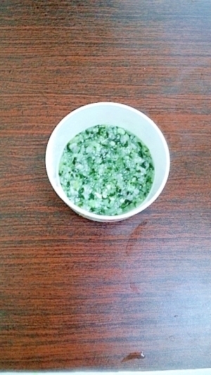 【離乳食中期】鶏肉と白菜・ほうれん草の和風おじや,離乳食,中期,