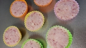 離乳食中期☆いちご蒸しパン,離乳食,蒸しパン,