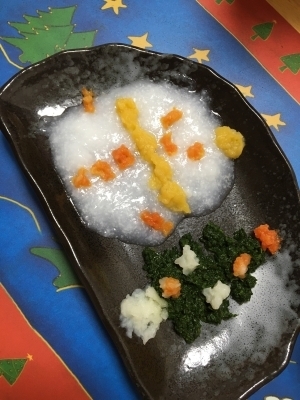 離乳食初期(*^^*)クリスマスメニュー☆,離乳食,ほうれん草,