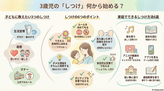 インフォグラフィック,3歳,しつけ,