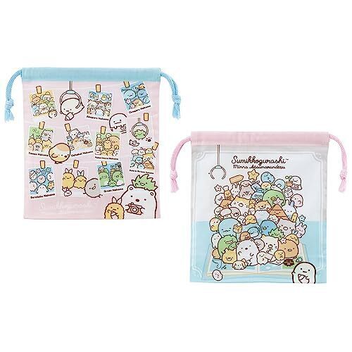 スケーター(Skater) マチ付 お弁当 巾着袋 2枚セット すみっコぐらし あつまるんです KB64WN-A,入学準備,グッズ,リスト