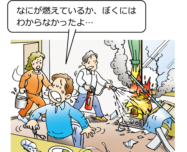 問いかけ3 自分で、火を消すことができますか?,