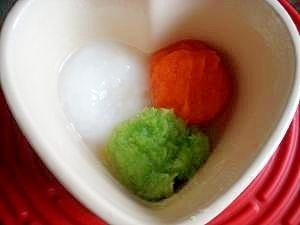 離乳食初期☆ お鍋の具材で！白菜と人参の3色飯,離乳食,進め方,